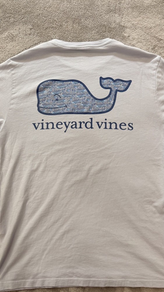 Vineyard Vines Shirt Men’s Light Blue Pocket Short Sleeve Whale Logo Small