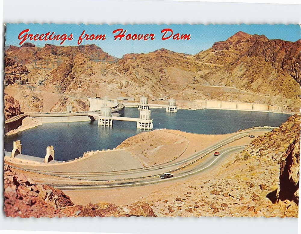 Postcard Greetings from Hoover Dam Nevada-Arizona USA