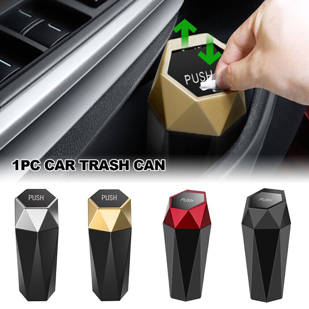 1x Car Trash Bin Can Door Seat Back Storage Box Trash Can Organizer Accessories