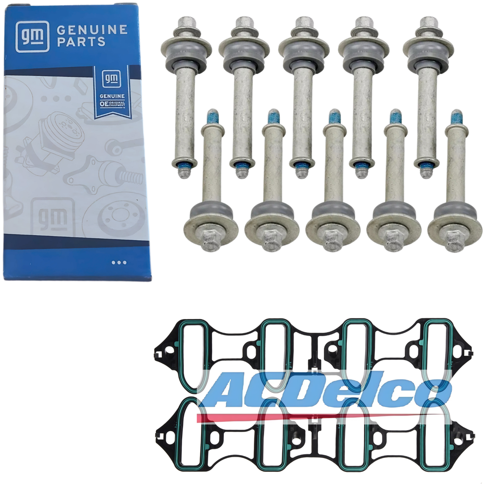 OEM KIT Intake Manifold Gaskets 10 Bolts Rubber Gourmet 4.8/5.3/6.0L GM Trucks