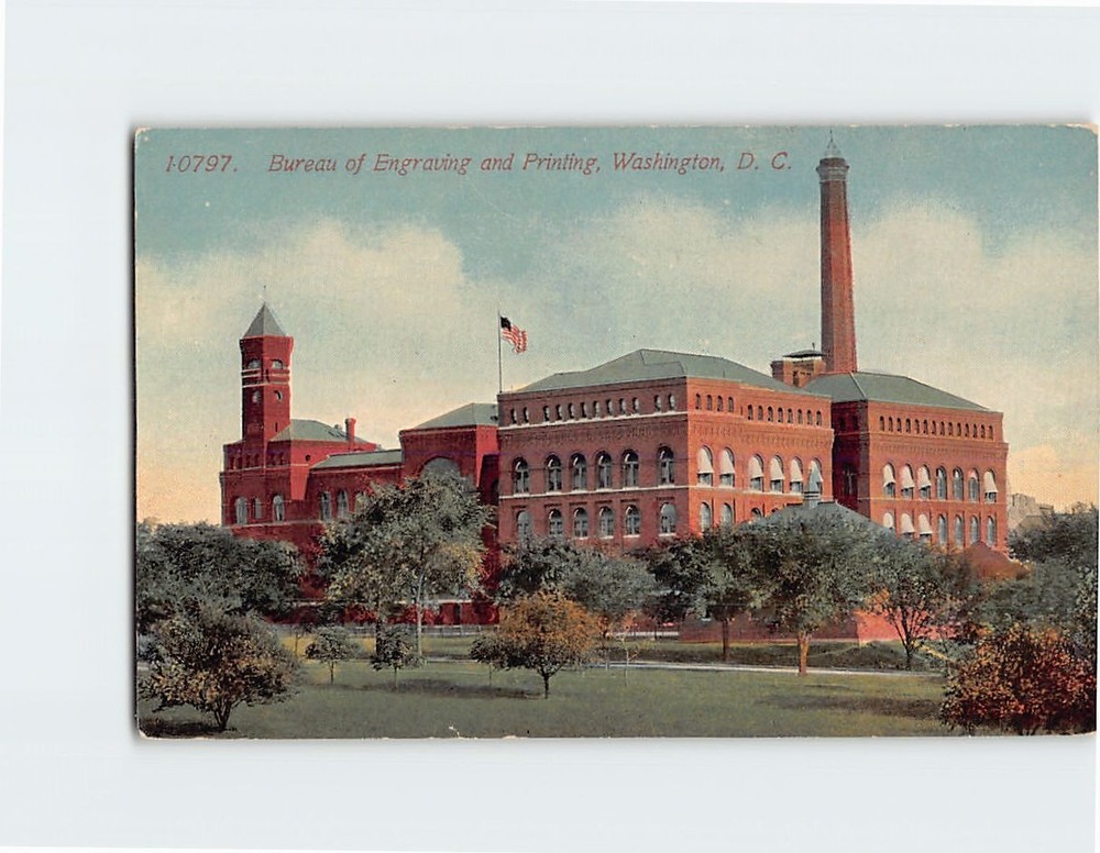 Postcard Bureau of Engraving and Printing Washington DC