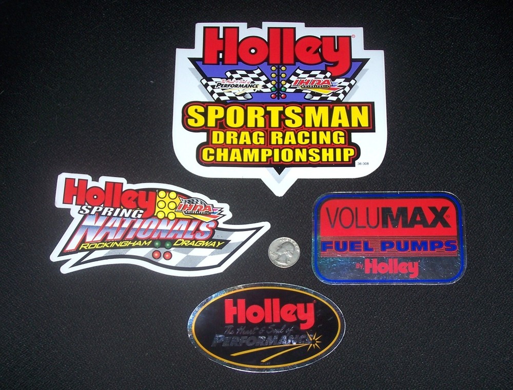Vintage Original Holley Stickers for NHRA NASCAR INDY Offroad Racing