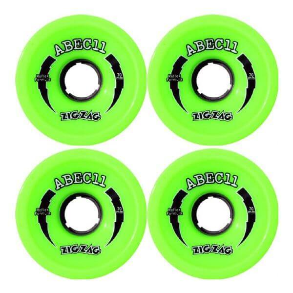 ABEC 11  ZigZags Skateboard Wheels - 70mm 80a (Set of 4)