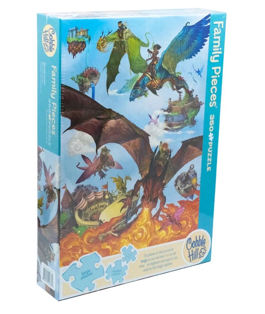 New Sealed Dragon Flight 350 Piece Family Jigsaw Puzzle Cobble Hill 19.25x26.2/
