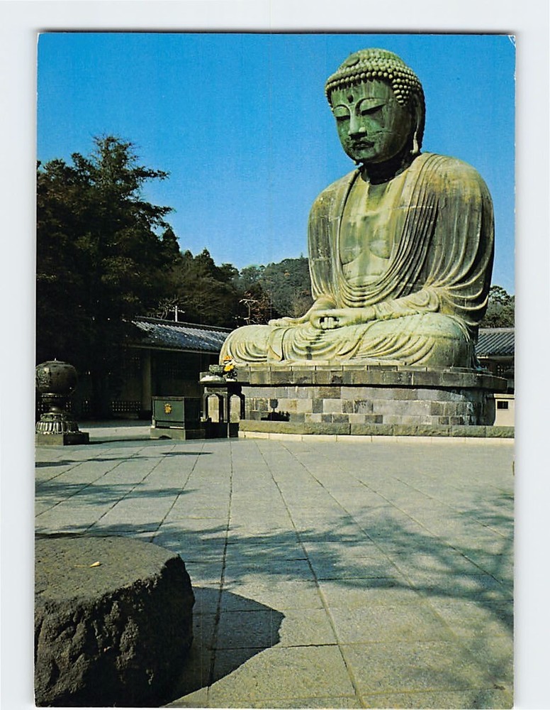 Postcard Daibutsu Great Buddha Hase Kamakura Japan
