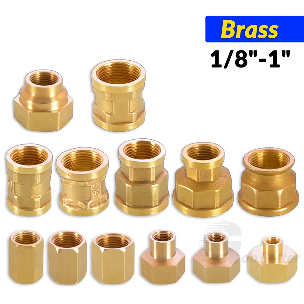 1/8 1/4 3/8 1/2 3/4 1 inch BSP Female to Female Connector Brass Reducing Adaptor