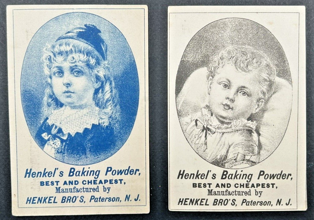 Victorian Trade Cards for Henkels Baking Powder from Paterson New Jersey