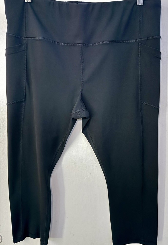 Avia Black Cropped Leggings Plus Size XXL Capri Athletic Workout Stretch