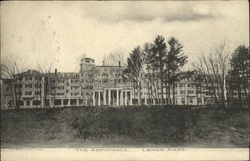 Lenox Massachusetts Hotel Aspinwall mailed 1909 to Black River NY postcard