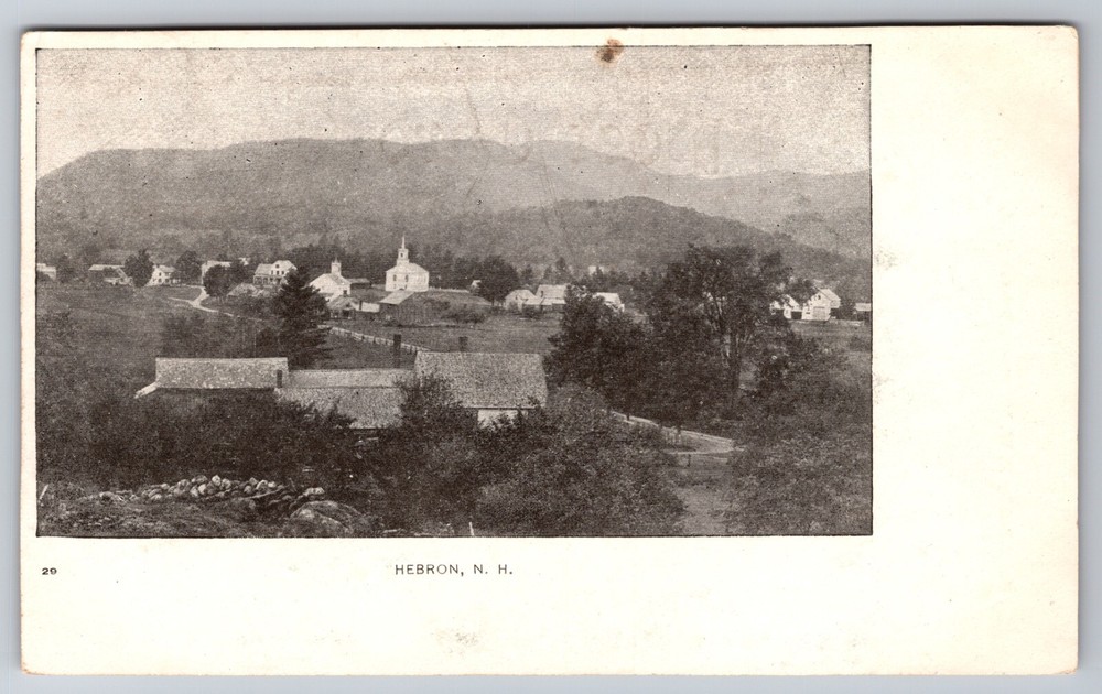 Birdseye View of Hebron Village New Hampshire NH Church c1905 Postcard