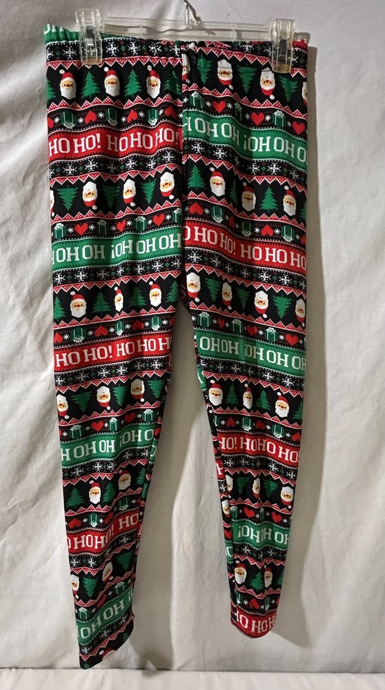No Boundaries Women's Fleece Lined Christmas Leggings Size Large 11-13