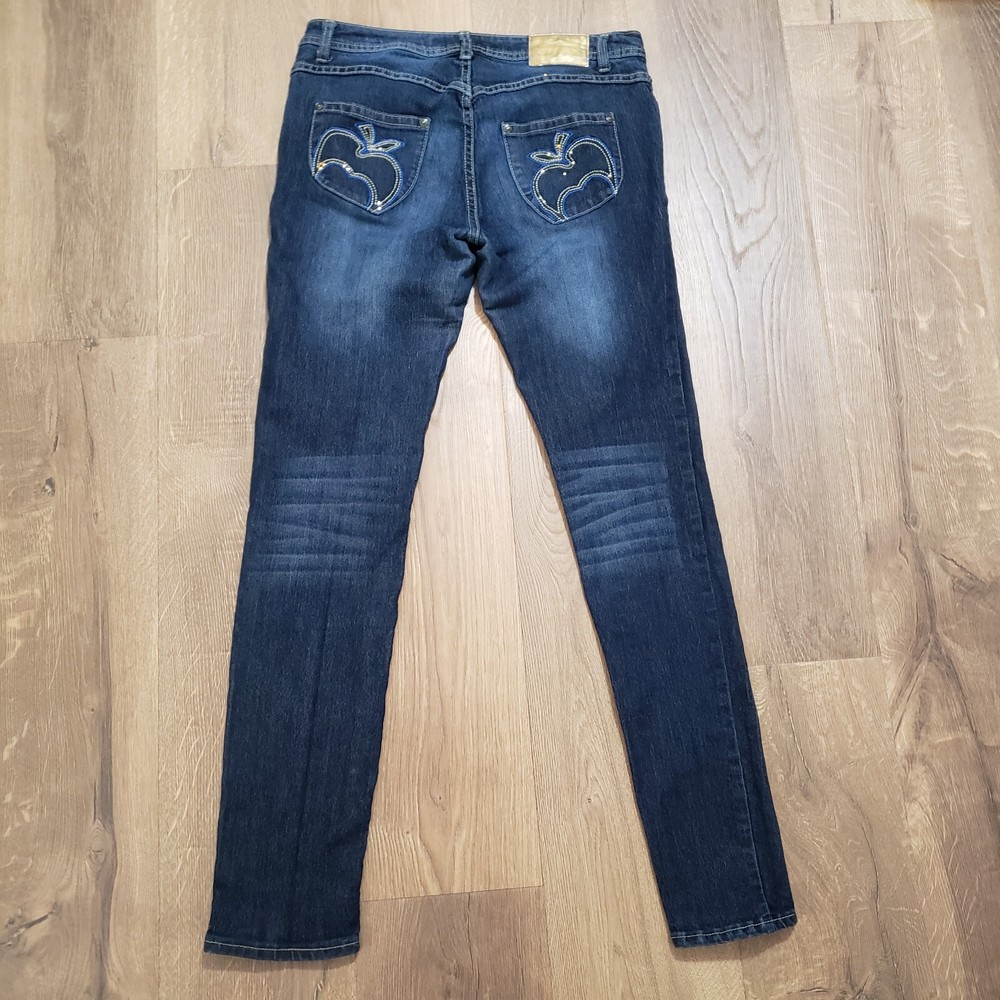 Y2k Apple Bottom Jeans Size 9 / 10 Dark Distressed Stretch Womens