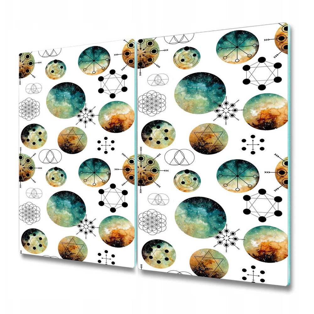 Glass Worktop Saver Kitchen Intergalactic Geometry Simple Scandinavian 2x30x52