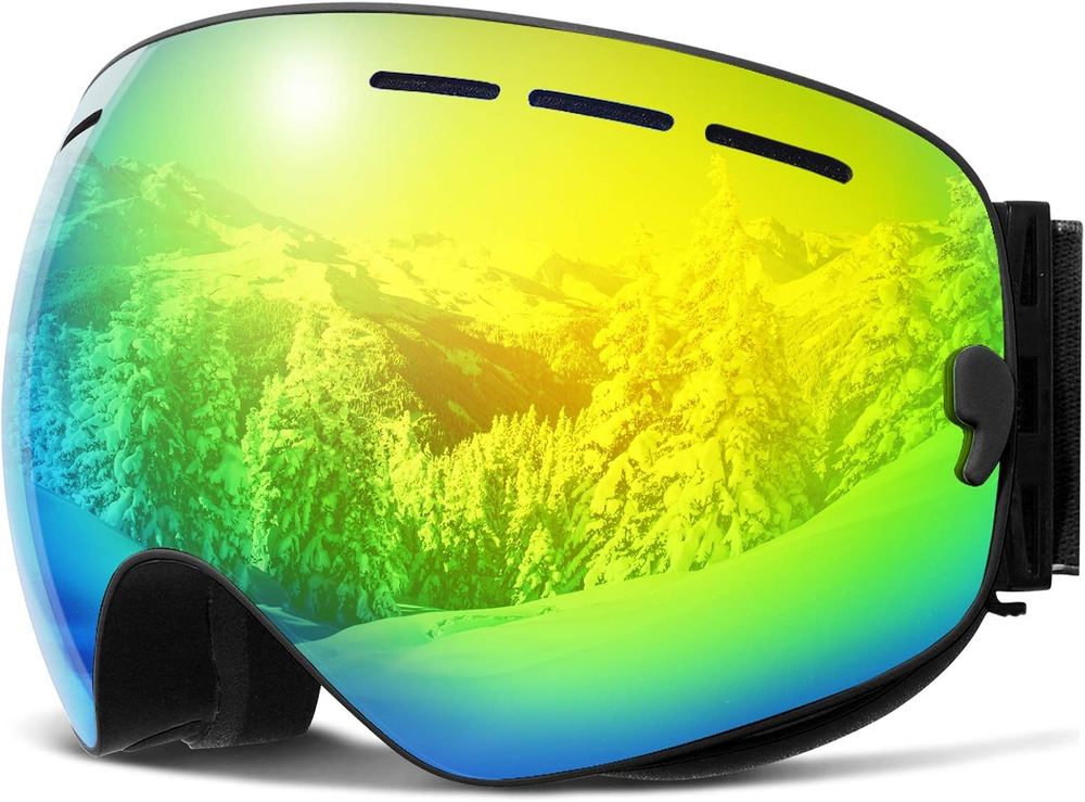 Polarized Ski Goggles, G1 OTG Snowboard Snow Goggles for Men Women Youth, Double