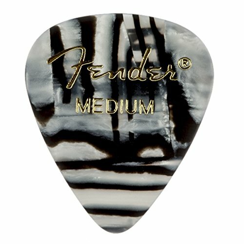 Fender 351 Premium Celluloid Guitar Picks - MEDIUM, ZEBRA - 12-Pack (1 Dozen)