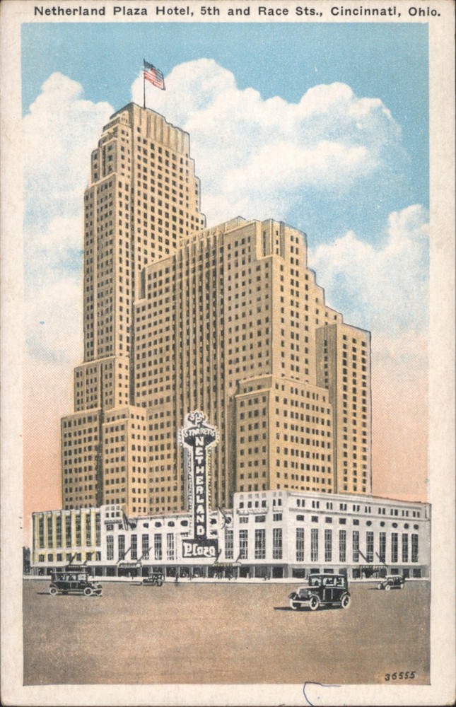 Cincinnati, Ohio OH Netherland Plaza Hotel, 5th Race Sts. Vintage Postcard