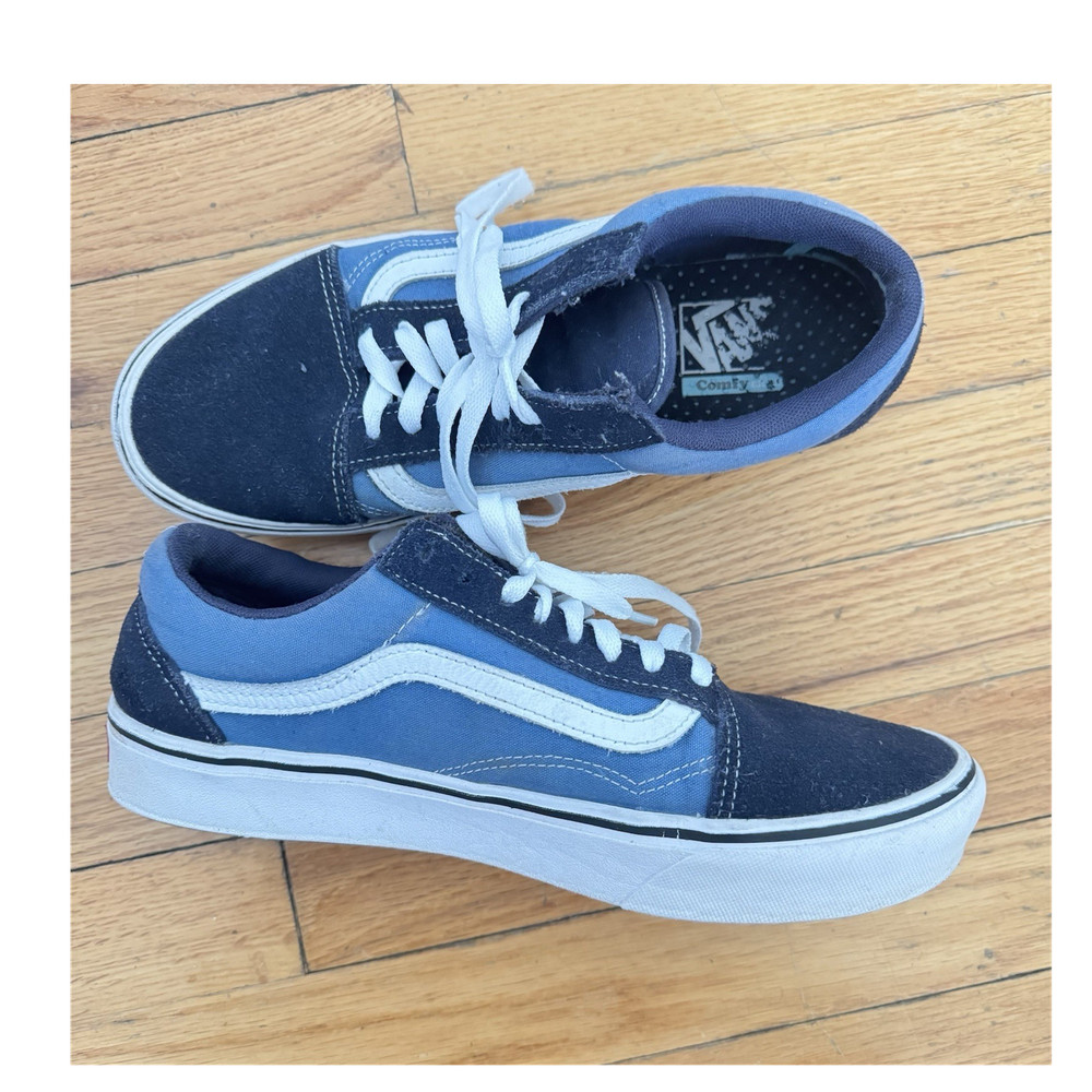 Vans Old Skool Men’s Canvas Lace-Up Sneakers Blue/Navy/White US 9.5