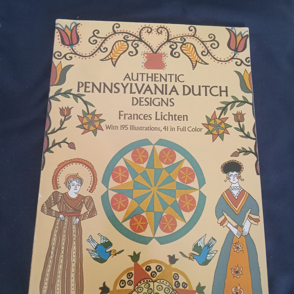 Authentic Pennsylvania Dutch Designs S Cover Book Folk Art Amish Frances Lichten