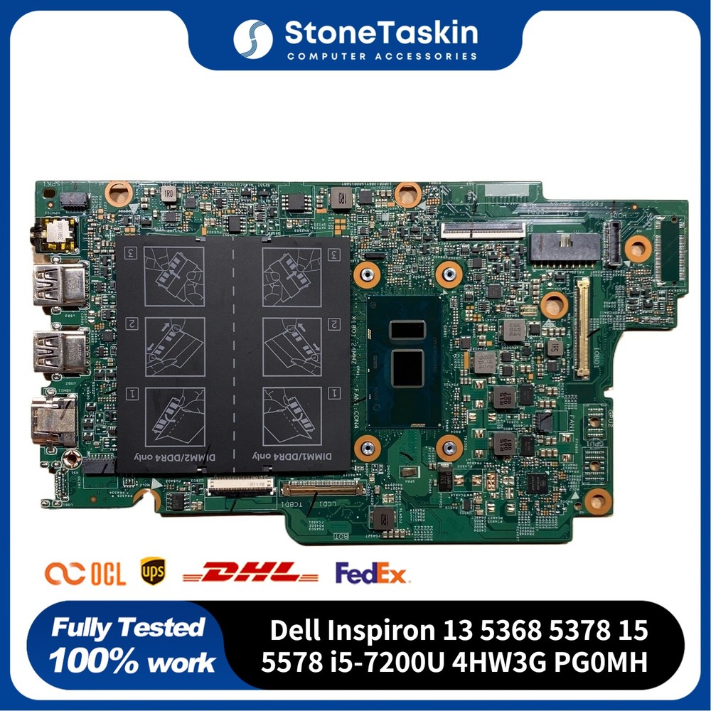 For Dell Inspiron 13 5368 5378 15 5578 Motherboard Intel i5-7200U 4HW3G PG0MH