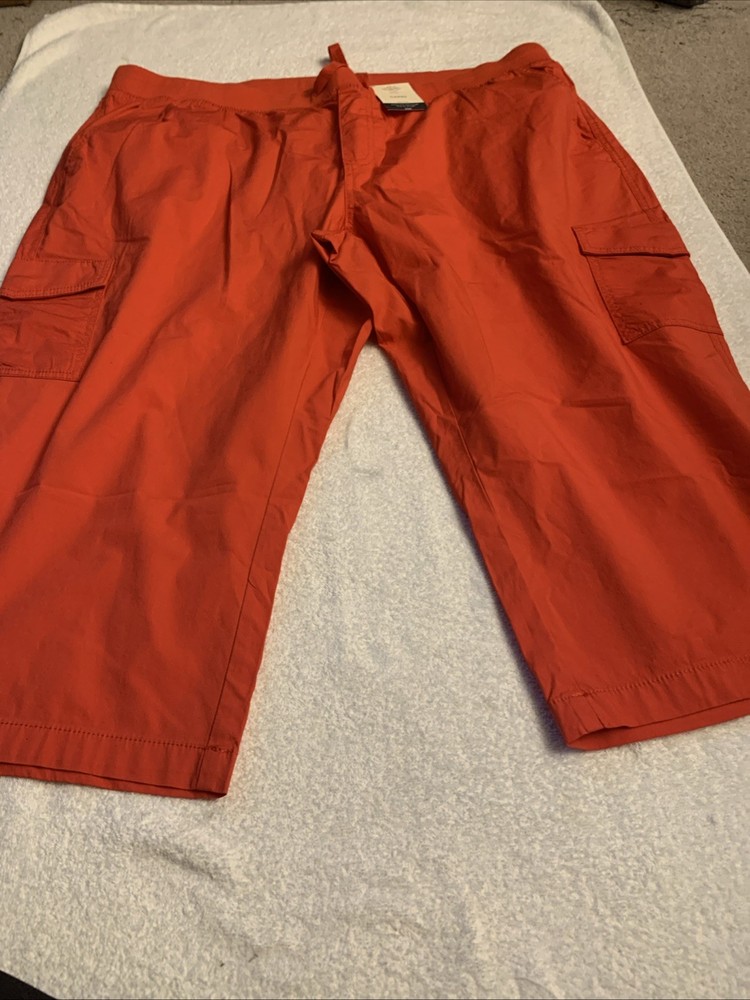 St Johns Bay Mid Rise Capri Women’s 2x Parachute Orange NWT