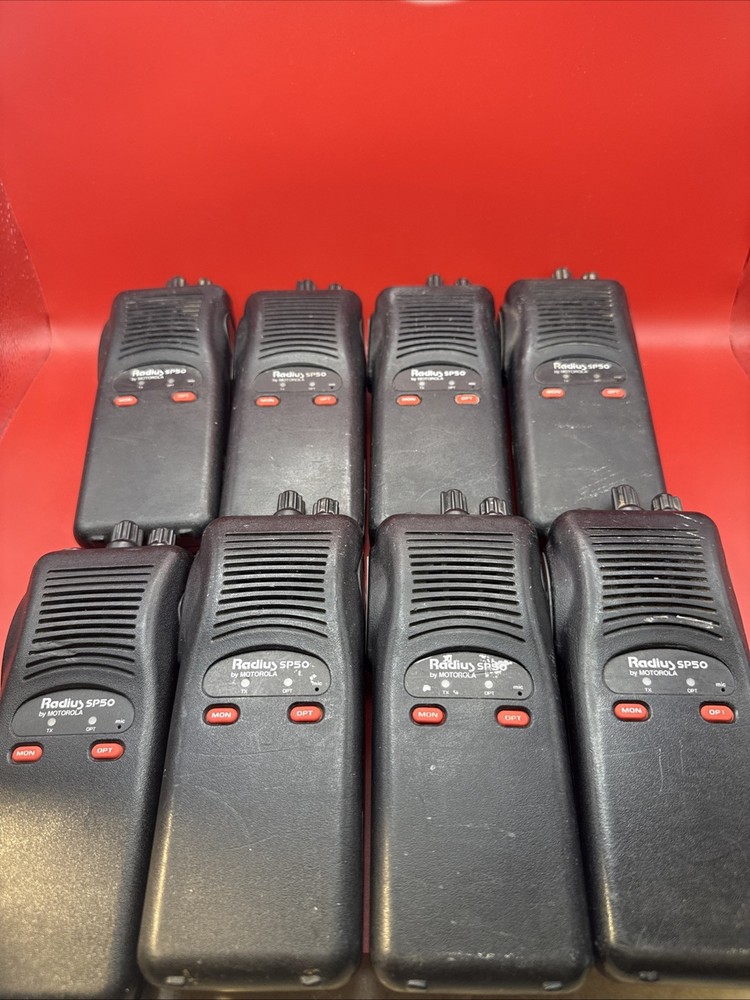 Motorola Radius SP50 Radios P93yqt20G2aa (Lot of 8) For Parts (untested)
