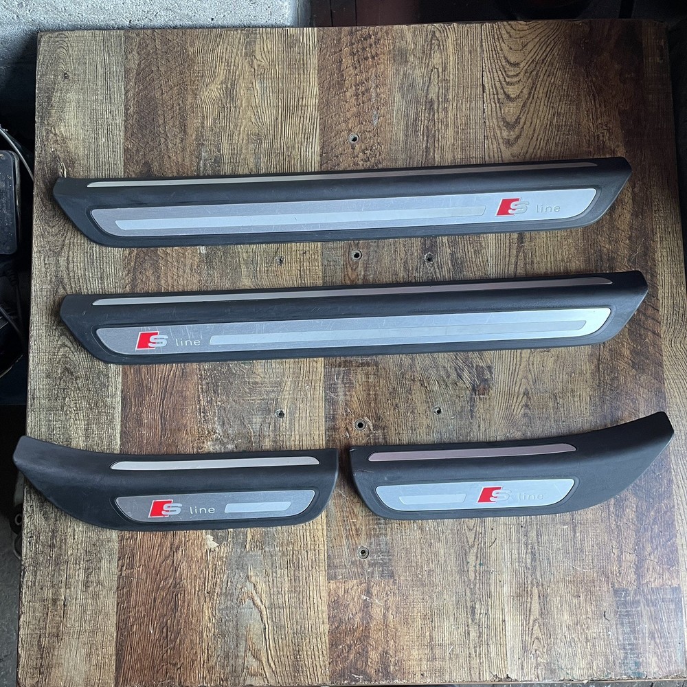 AUDI Q5 8R S LINE DOOR SILL COVER KICK PLATE TRIMS SET 8R0853374 & 8R0853375