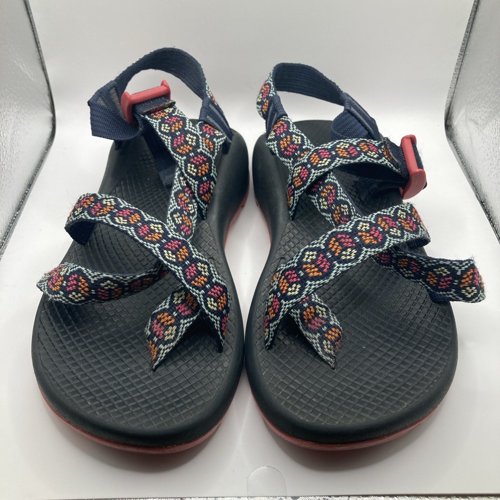 Chaco Womens Z2 Classic Hiking Sandal Size 6 Navy Pink Yellow Sport Outdoor