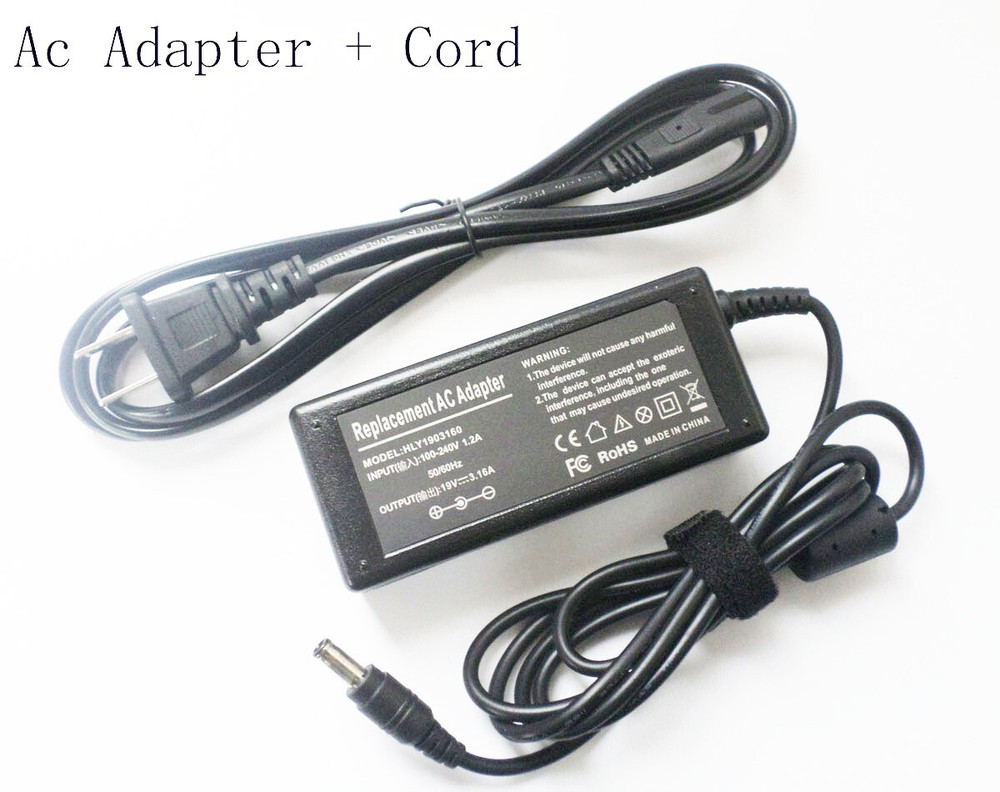 New 19V 3.16A 60W AC Adapter Power for SAMSUNG AP04214-UV Laptop Charger + Cord-image