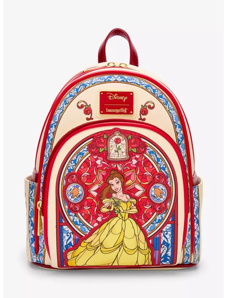 Loungefly Disney Beauty and the Beast Belle Stained Glass Portrait Mini Backpack