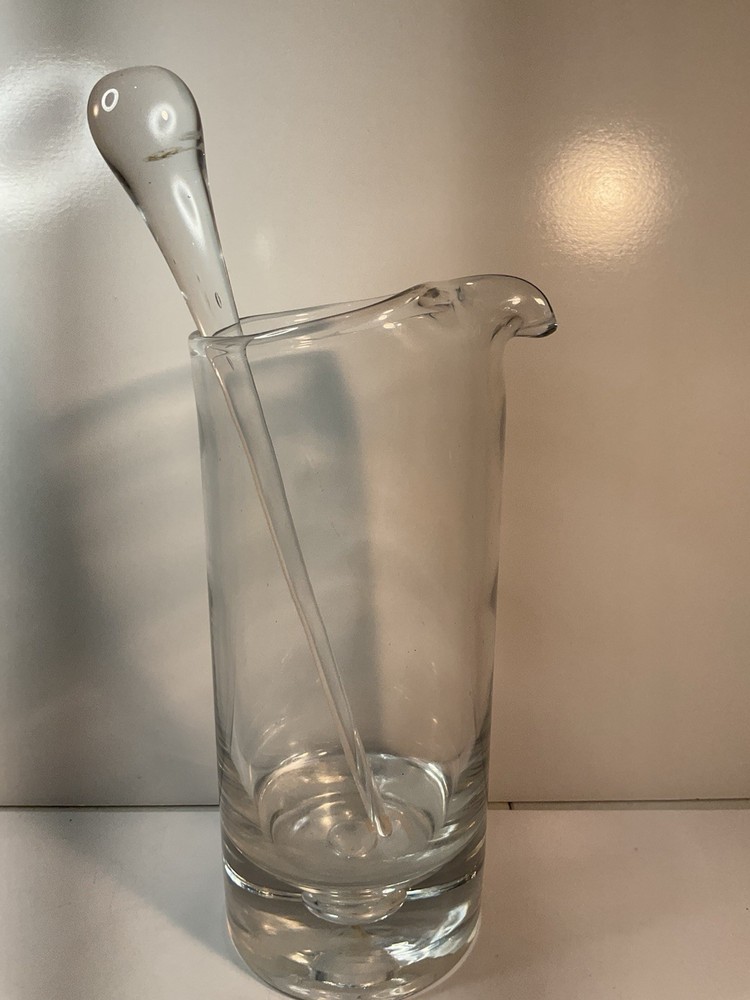 MCM  Martini/ Cocktail Pitcher w/  Glass stir stick-Barware