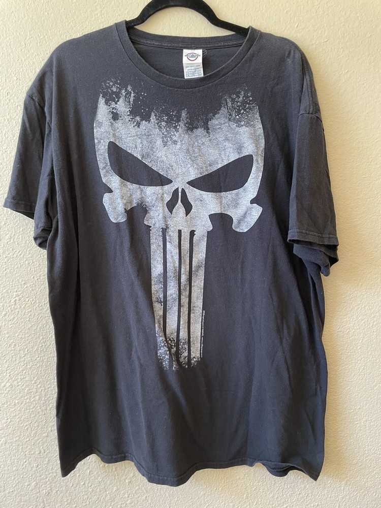 Delta Pro Weight Marvel Punisher Skull Graphic T-shirt New BlacK XL GUC