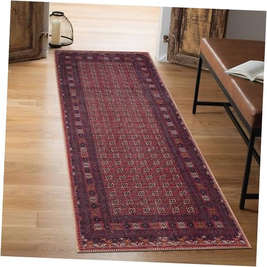 2x7 Washable Non-Slip Runner Rug Perfect for Hallways Kitchens