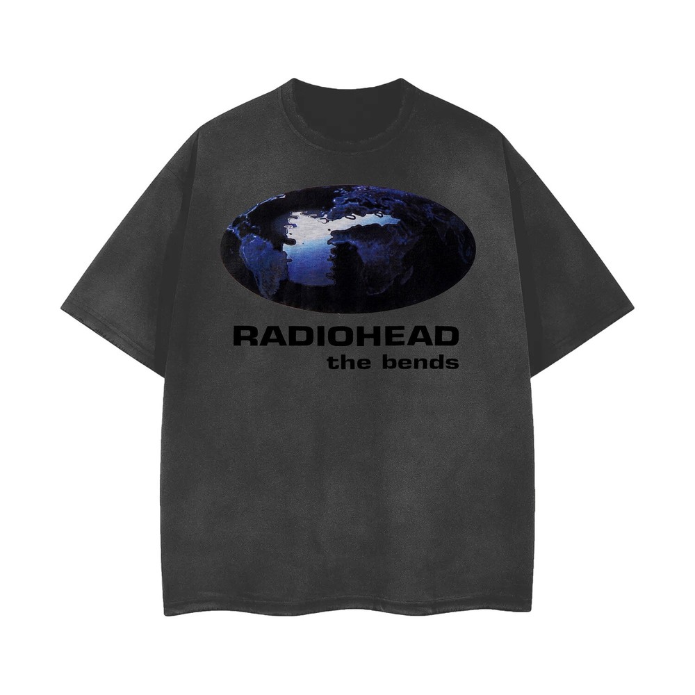 [ACID WASHED RIPPED] Radiohead 1995 Distressed Vintage Feel T-Shirt 101409