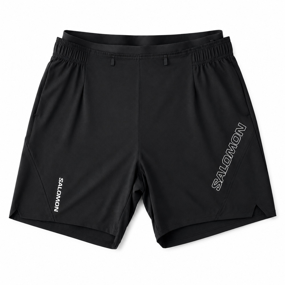 Salomon Sense Aero 7” Running Shorts Men’s M Deep Black Storage Pockets NWT