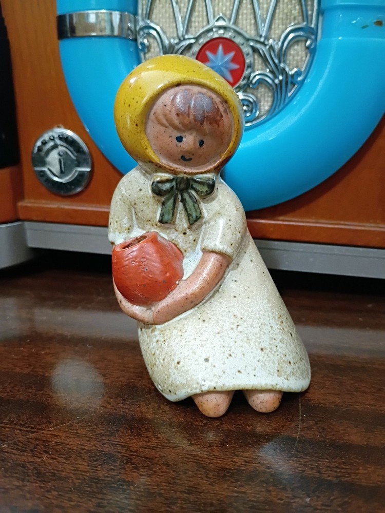 Vintage Alfred Knobler Girl Candle Holder Stoneware Art Pottery 1970s Japan MCM