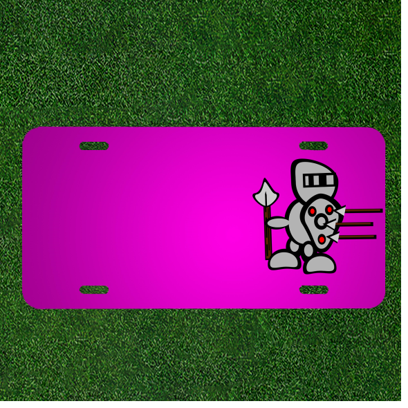 Create a Custom Personalized Car License Plate Featuring Knight's Armor with Your Name Engraved