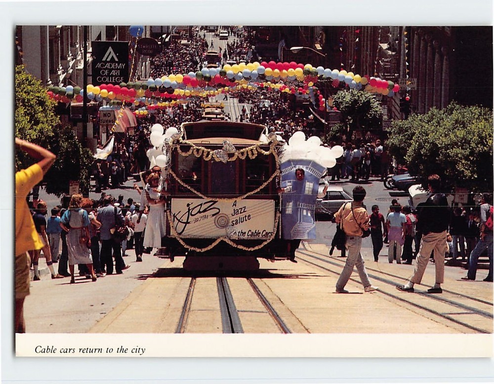 Postcard Cable Cars Return to the City San Francisco California USA