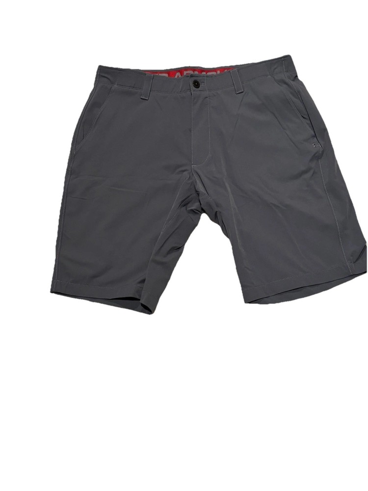 Size 36 Under Armour Golf Shorts Men's HeatGear Loose Gray Flat Stretch Gorpcore