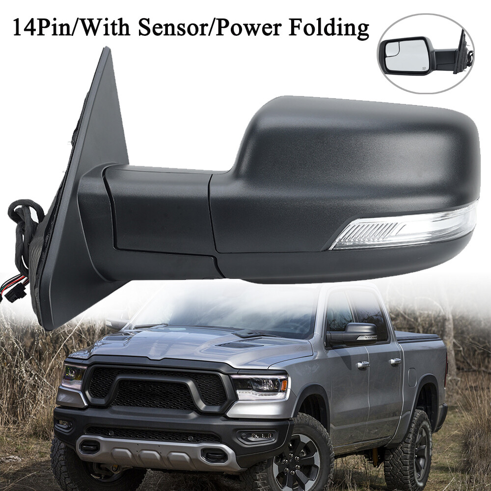 2019-2024 Ram 1500 Left Driver Side Mirror with Signal Sensor, Heated & Power Fold