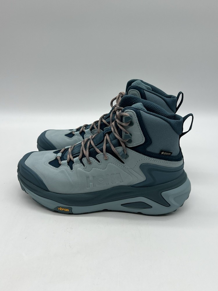 Hoka Kaha 3 GTX Women’s Sz 10.5B Fog Druzy Leather Mountain Hiking Boot Sneakers