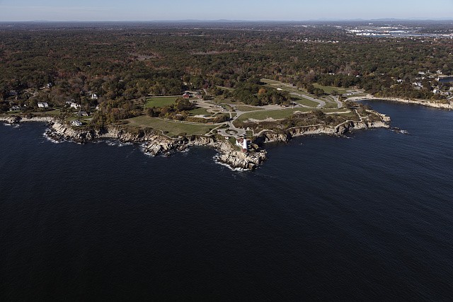 Photo:Cape Elizabeth Maine Portland Head Light Aerial View 2017