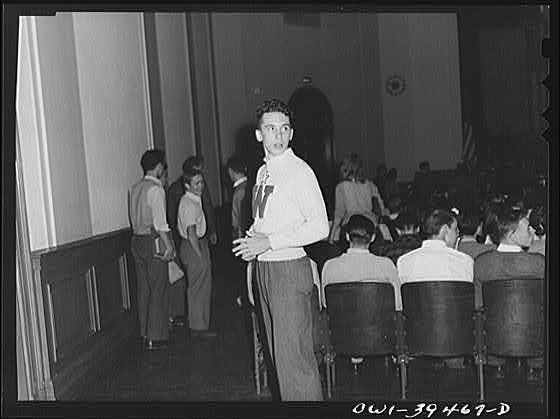 Photo:Washington DC Walter Spangenberg 1930s Student Assembly Usher Crowd