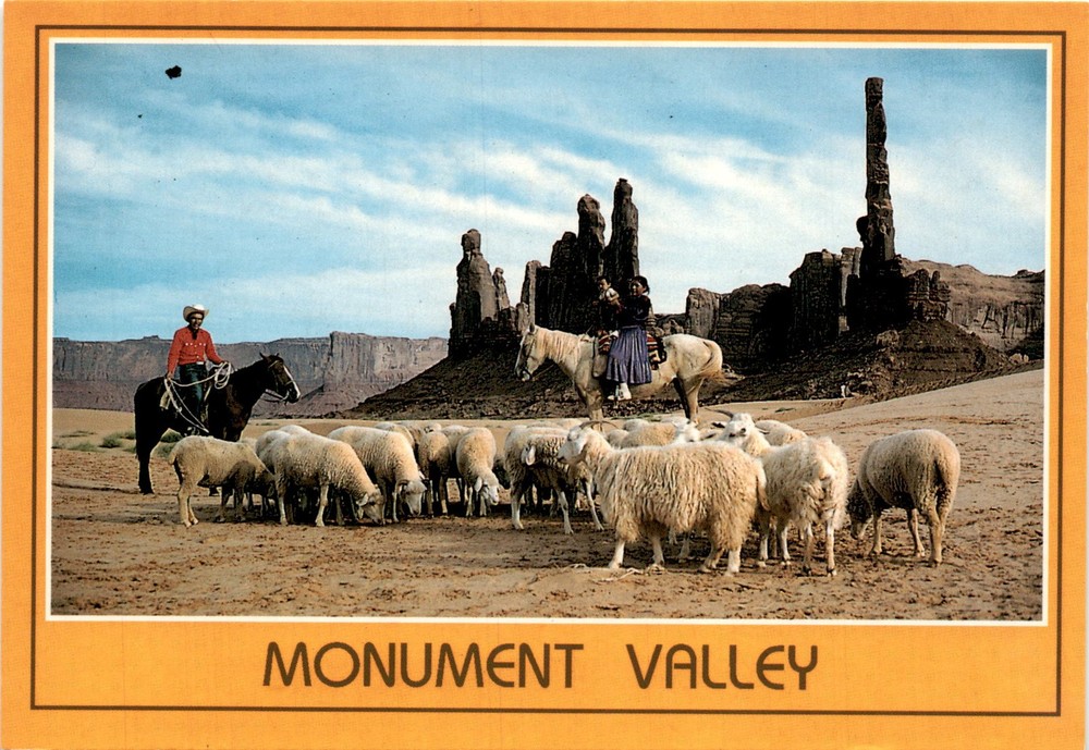 MONUMENT VALLEY, ARIZONA, Northern Arizona, Arizona-Utah border, Navajo Postcard