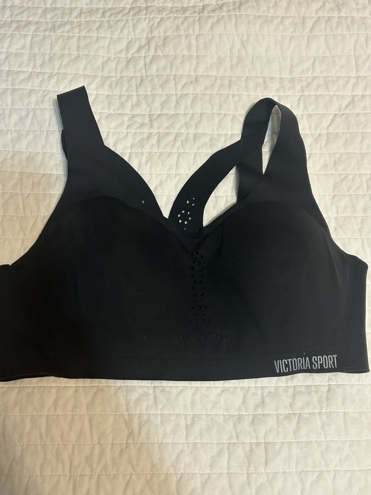 Victoria's Secret Women's Lightweight Sports Bra Adjustable Straps Black 34C