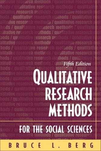 Qualitative Research Methods for the - Paperback, by Berg Bruce L. - Very Good x