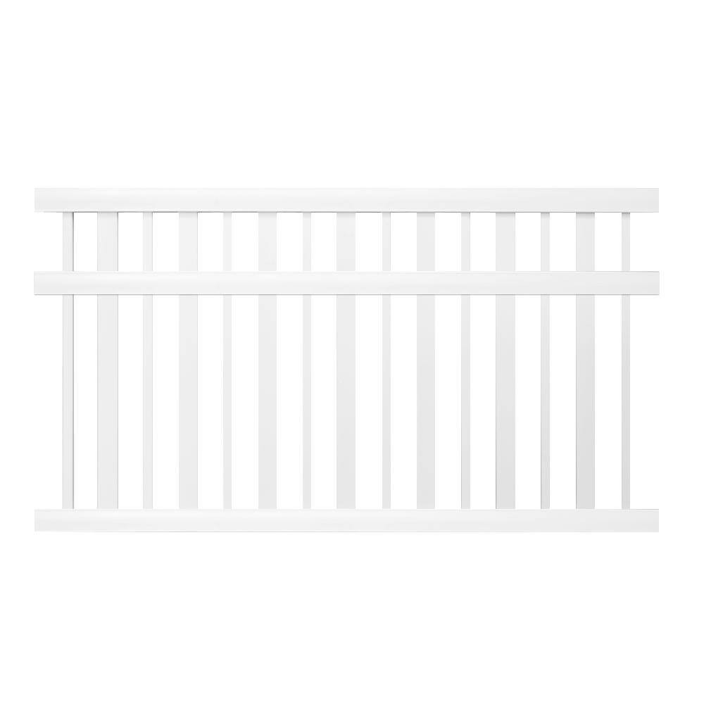 Atlantis 5 ft.Hx8 ft.W White Vinyl Pool Fence Panel