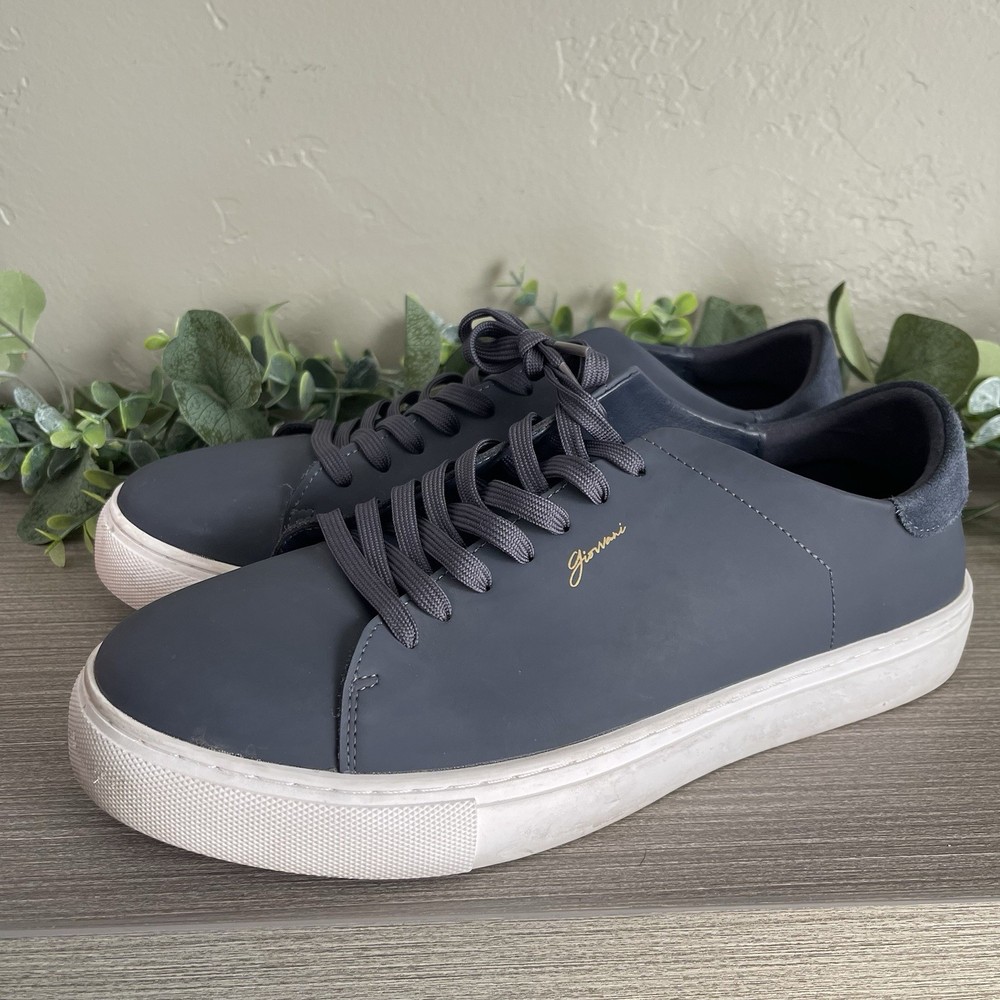 Giovvani Milan The Lorenzo Blue Leather Sneakers Mens US 12 Low Top