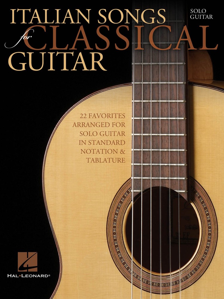 Italian Songs for Classical Guitar Tab Solo Sheet Music 22 Favorites Book