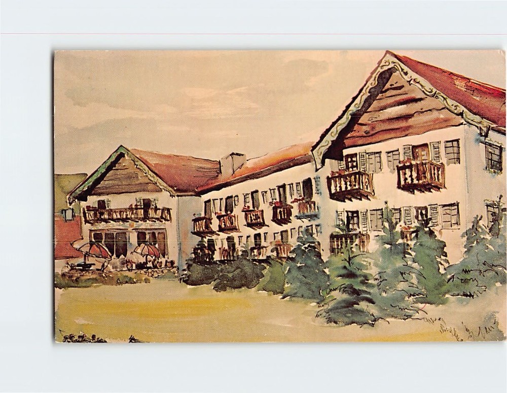 Postcard The Chalet Motor Lodge Little Switzerland North Carolina USA