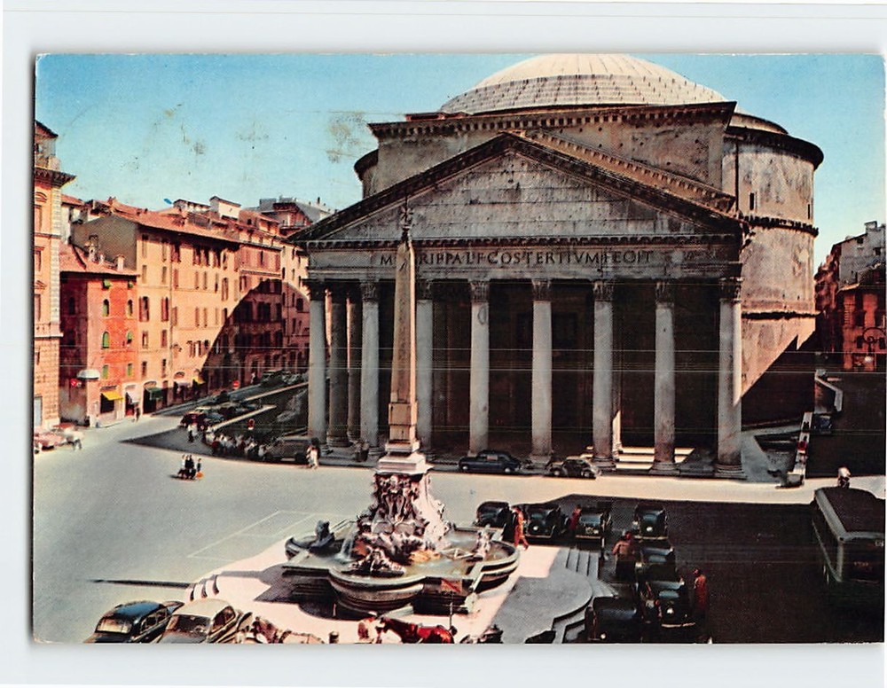 Postcard The Pantheon Rome Italy